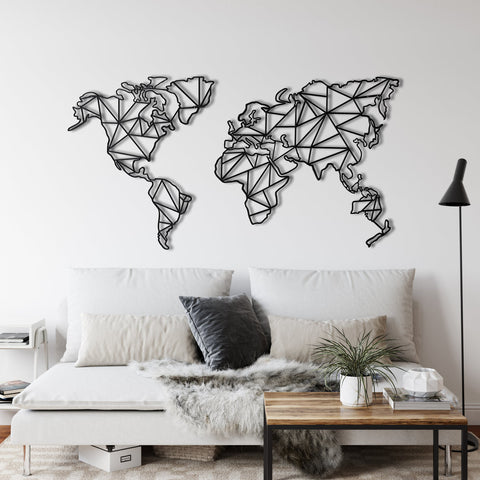 world map wall decor