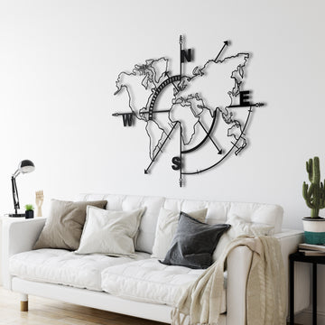 world map wall decor