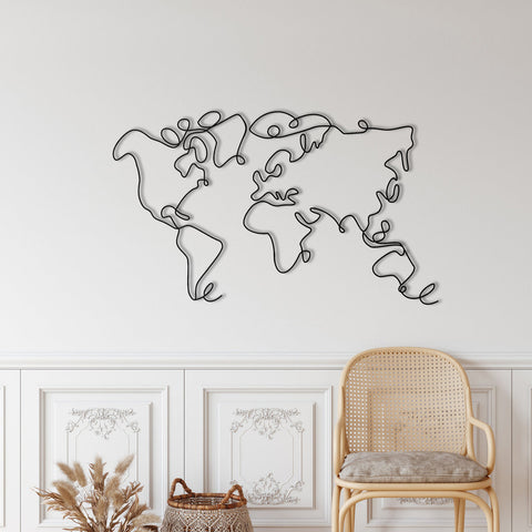 world map wall decor