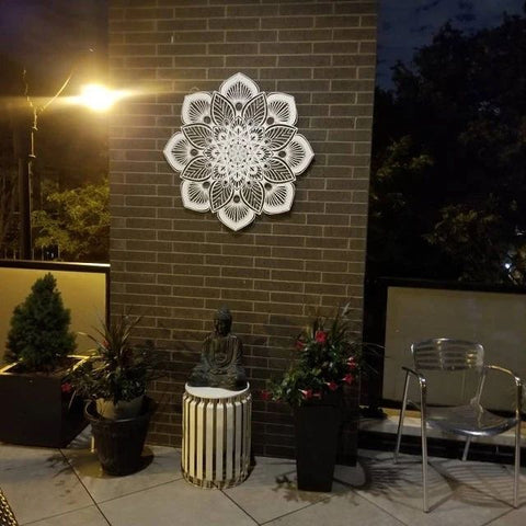 outdoor metal wall art