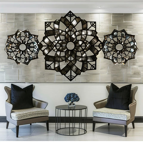 mandala metal wall art