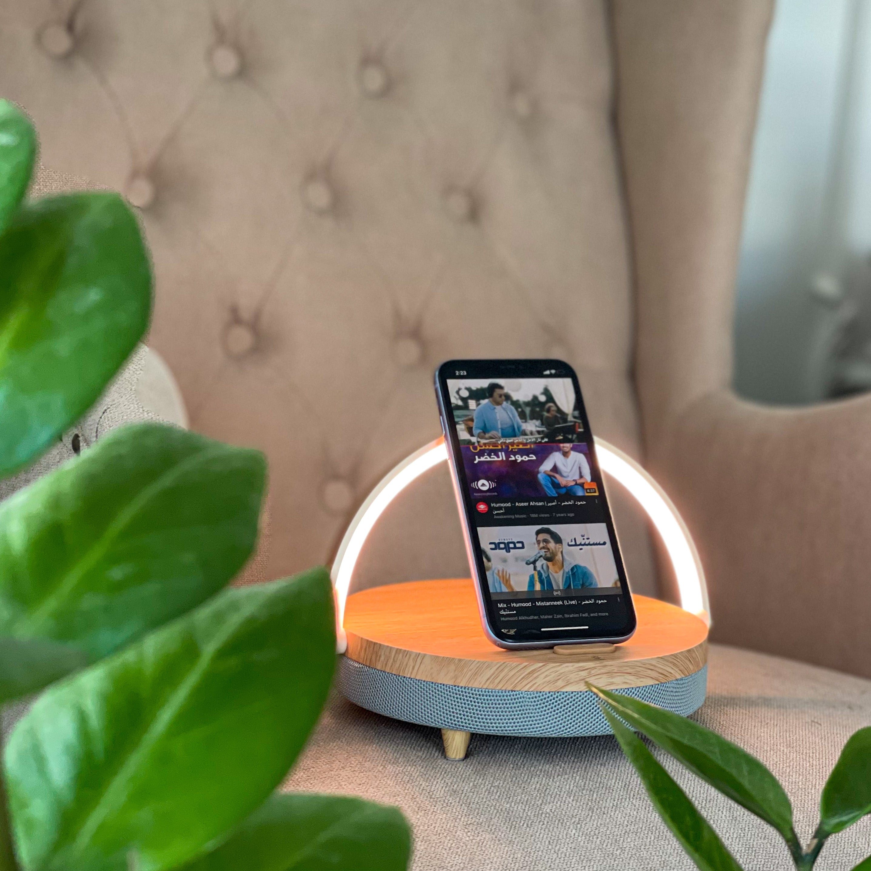 touch lamp portable bluetooth speaker & wireless charger