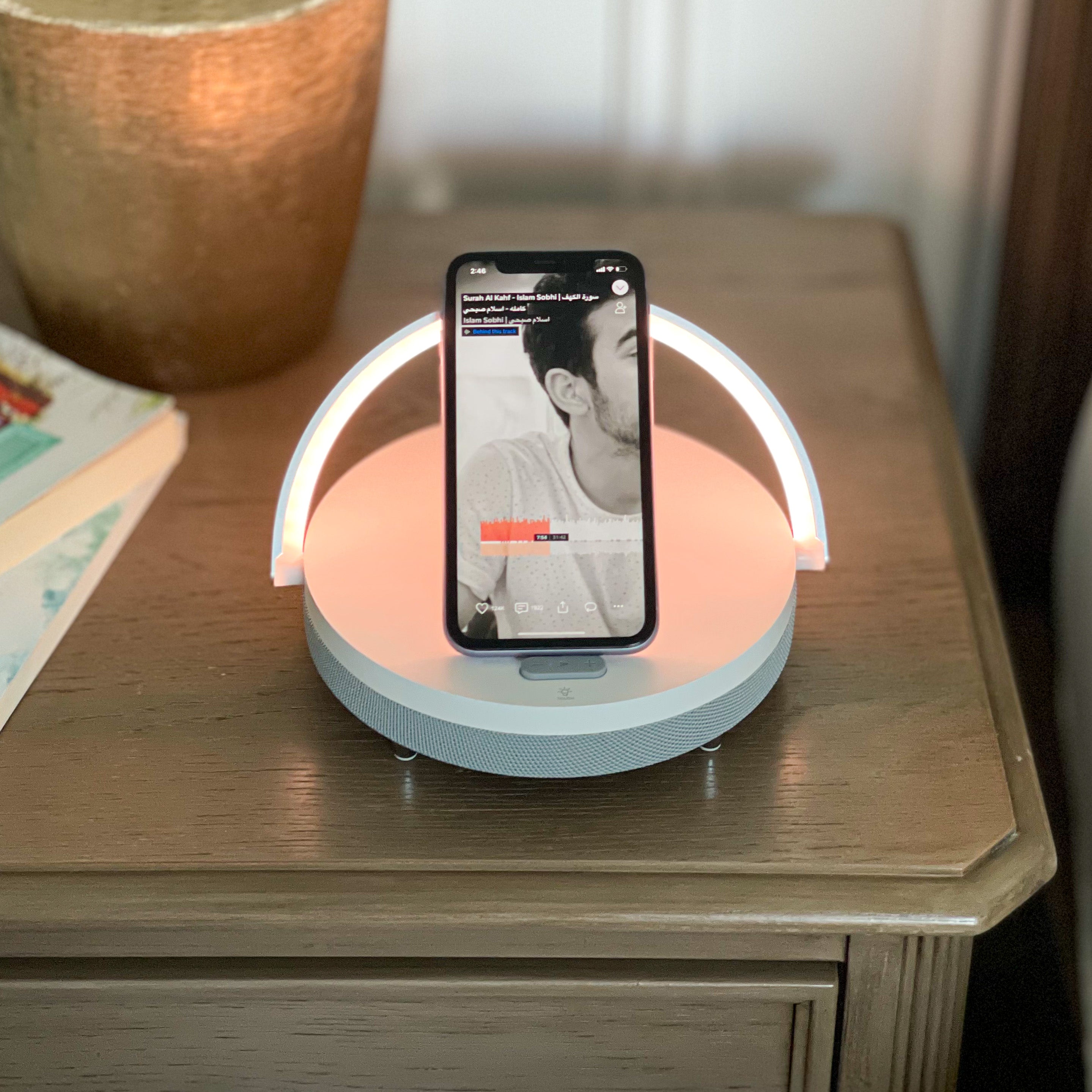 touch lamp portable bluetooth speaker & wireless charger