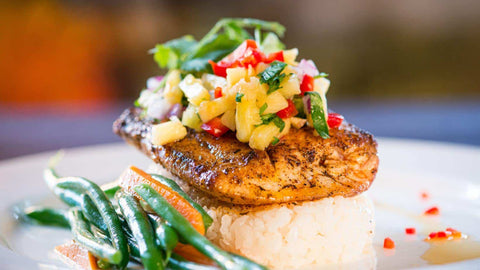 Snapper with mango salsa has lots of ceramides.