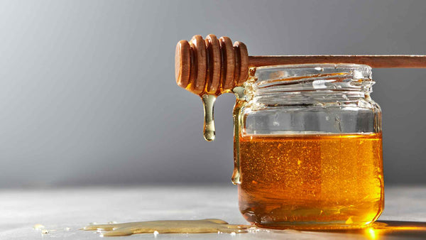 Honey in a jar.