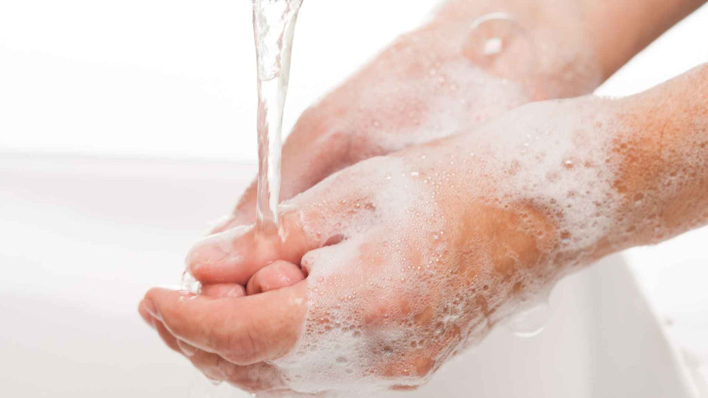 Washing hands to relieve itchy palms