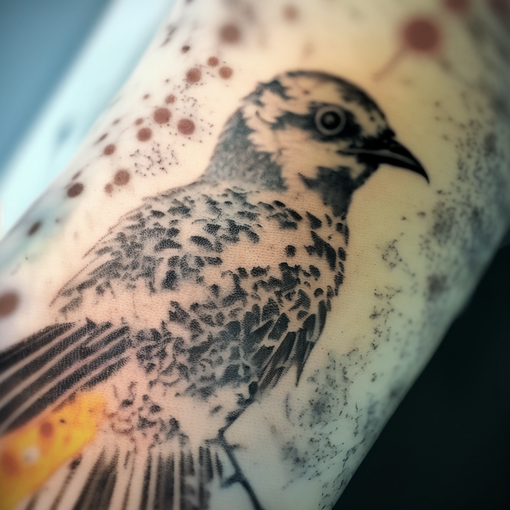 Sabbed Tattoo of bird
