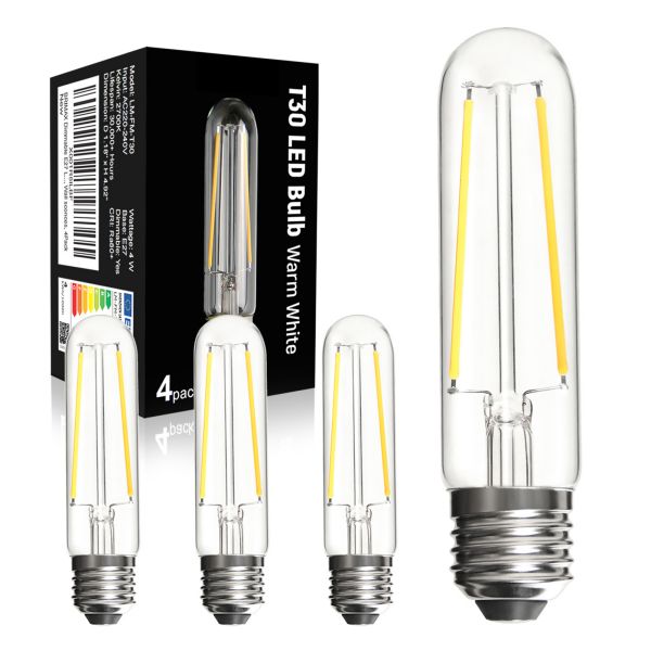 Ampoule LED Rétro Filament E27 T30 DIM 8W - 2200K 