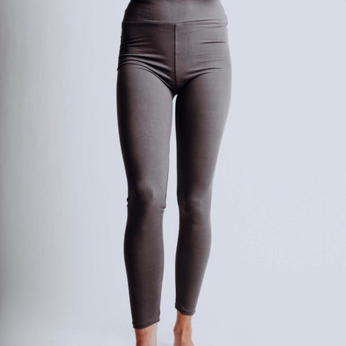 V Waist Leggings  Smoky Grey – K & S Co. Boutique