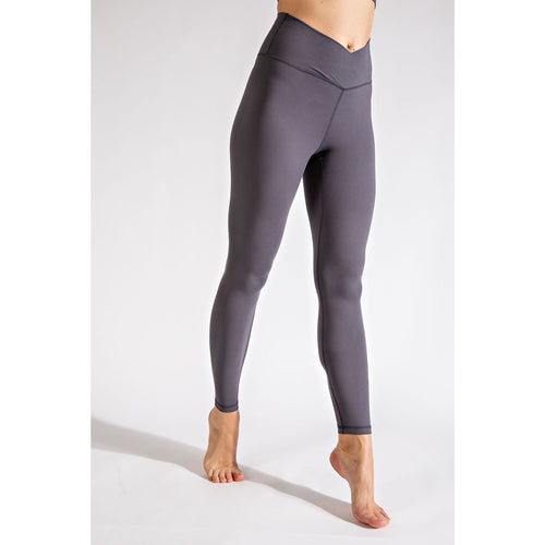 V Waist Leggings  Smoky Grey – K & S Co. Boutique