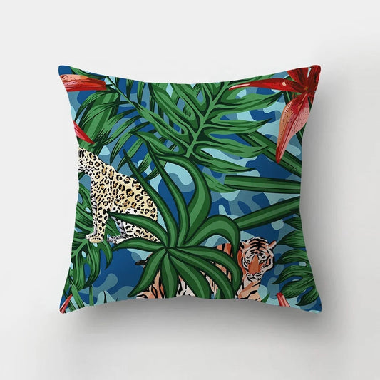 Tropical Wildlife Indoor/ Outdoor Throw Pillow Cover – Quarter Moon Bazaar