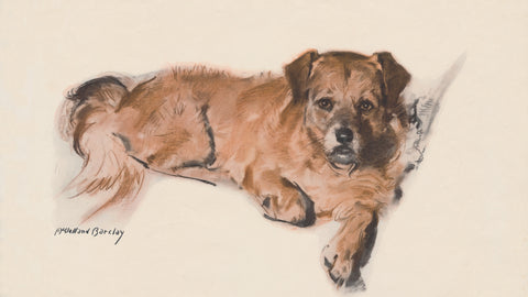 "Pat" the dog mascot of Humane Society of New York painted by McClelland Barclay in 1934