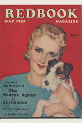 McClelland Barclay painting of woman with Fox Terrier dog, Redbook magazine cover, May 1932