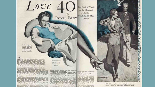 McClelland Barclay illustration for Love 40 short story by Royal Brown in Cosmopolitan magazine, April 1932