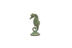 McClelland Barclay bronze and green-plated miniature seahorse figurine