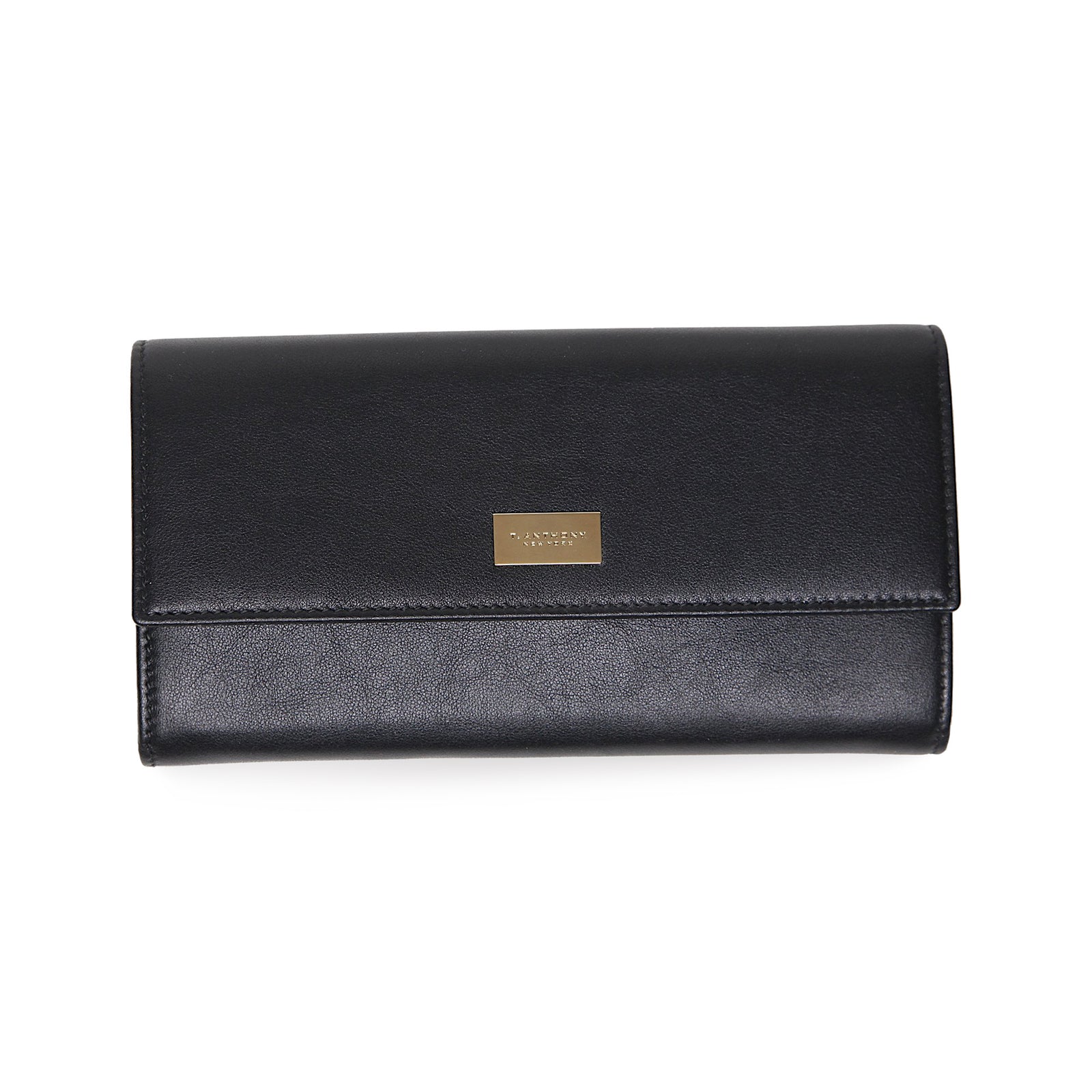 Dolce & Gabbana Blue Leather Dauphine Flap Continental Wallet