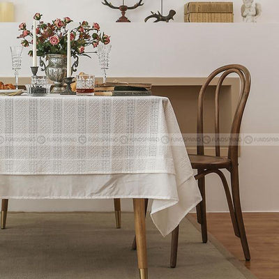 Egsuisheim Tablecloth Table Fabric Lace White Covering Clothes-7