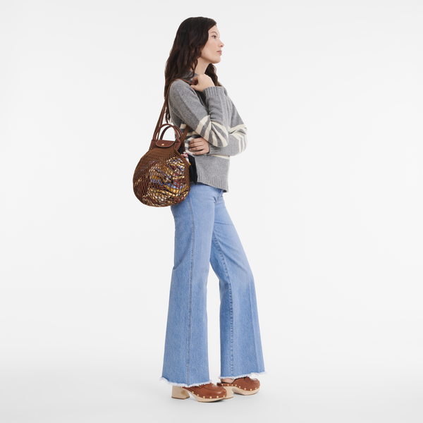 Le Pliage Filet L Mesh bag Ecru - Canvas (10121HVH037)