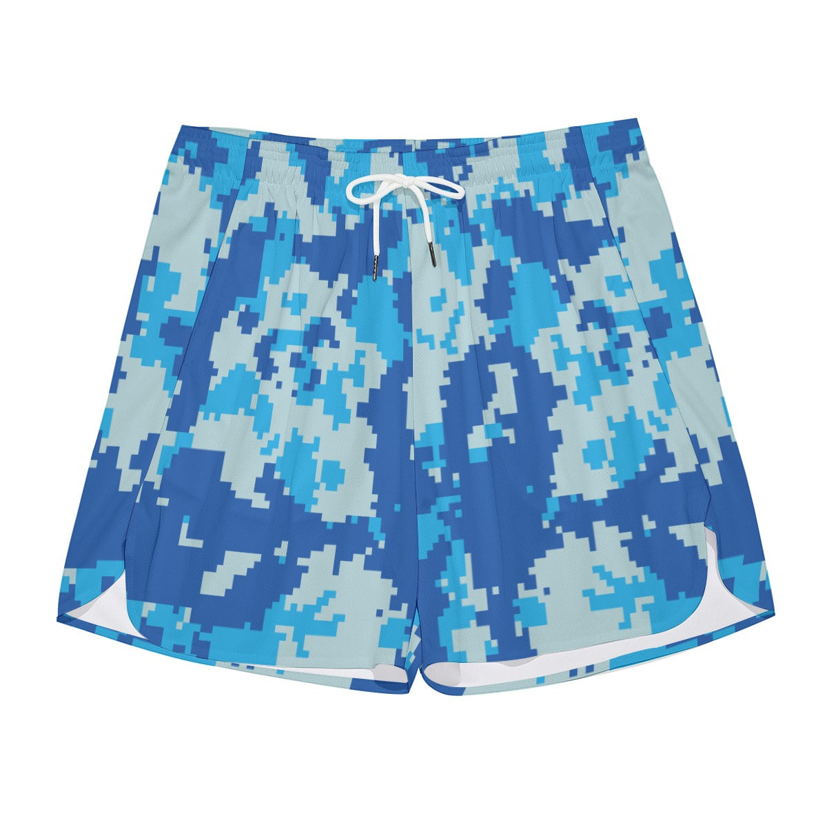 Blue Camu Running Sport Shorts