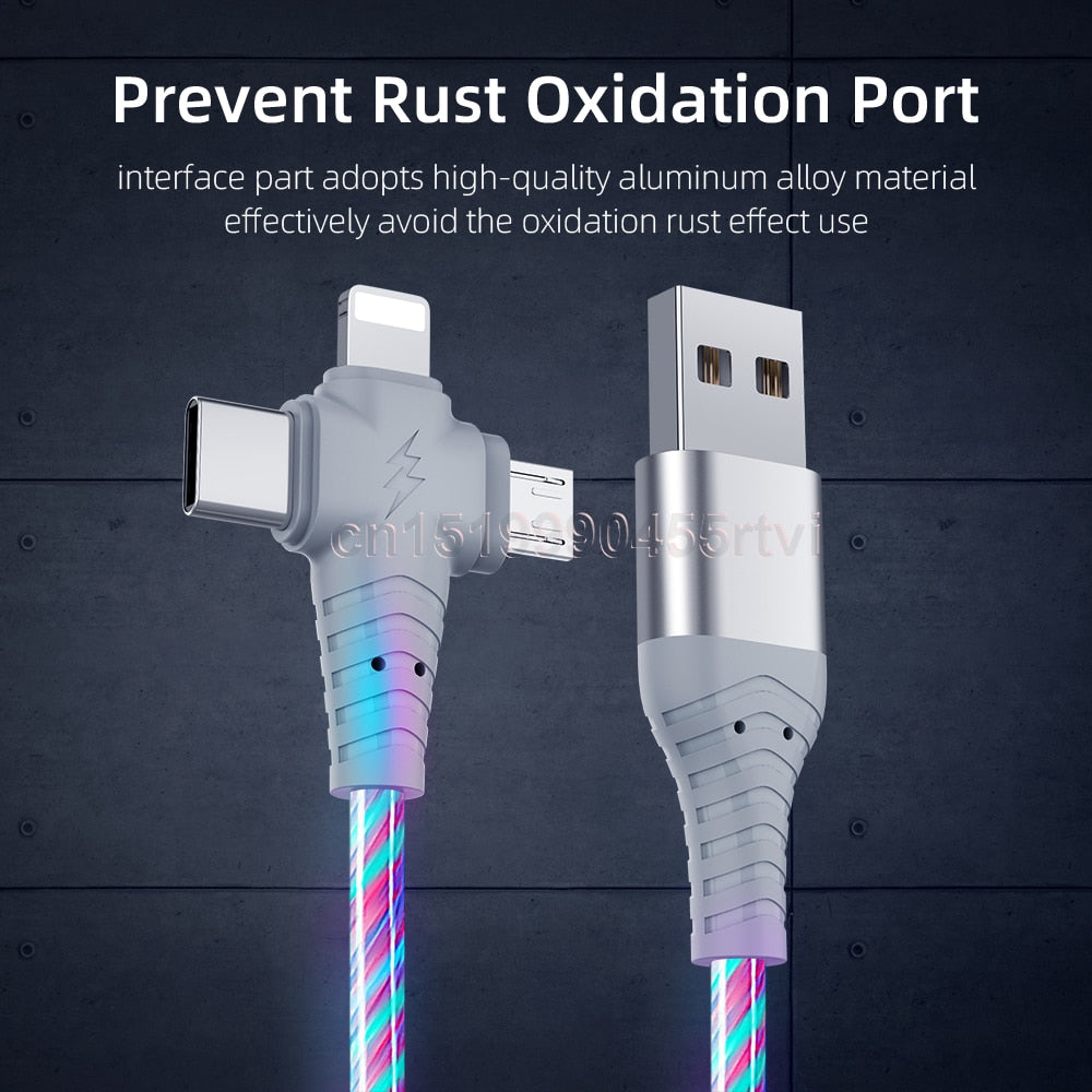 led flowing charging cable