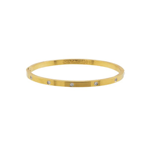 Diamond Bangle, Gold - TheAllyCatWalk