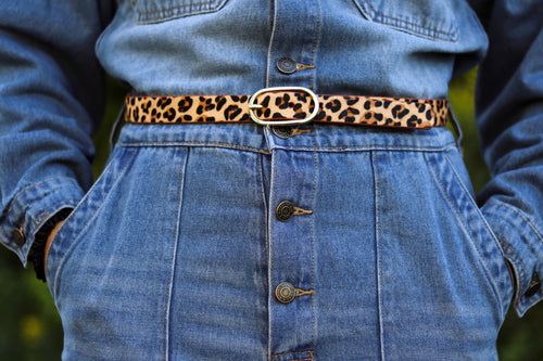 The Black Cow Print Belt – Punchy Vaquera