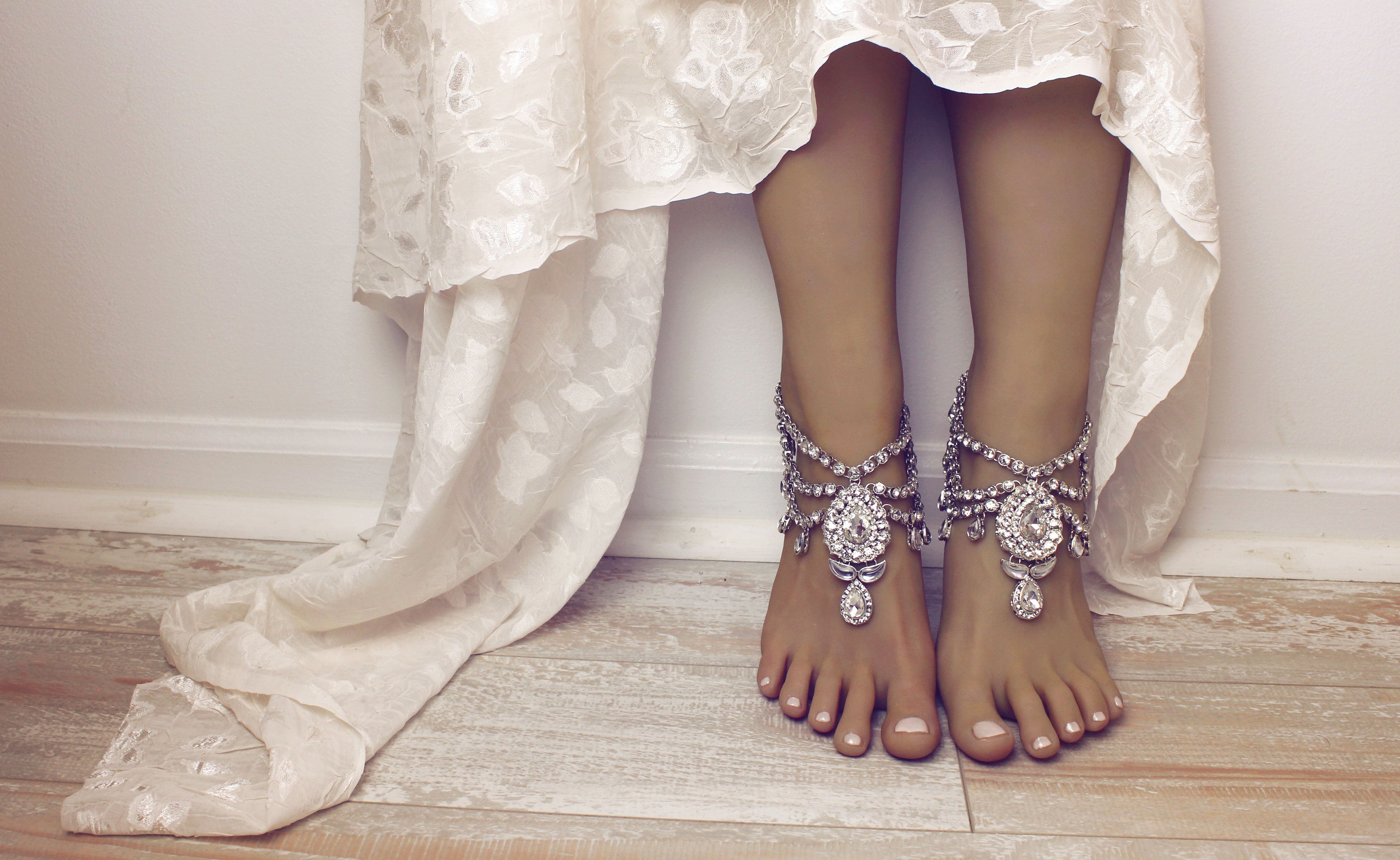 Bali Silver Anklets | Handmade barefoot sandals, foot jewelry, anklet ...