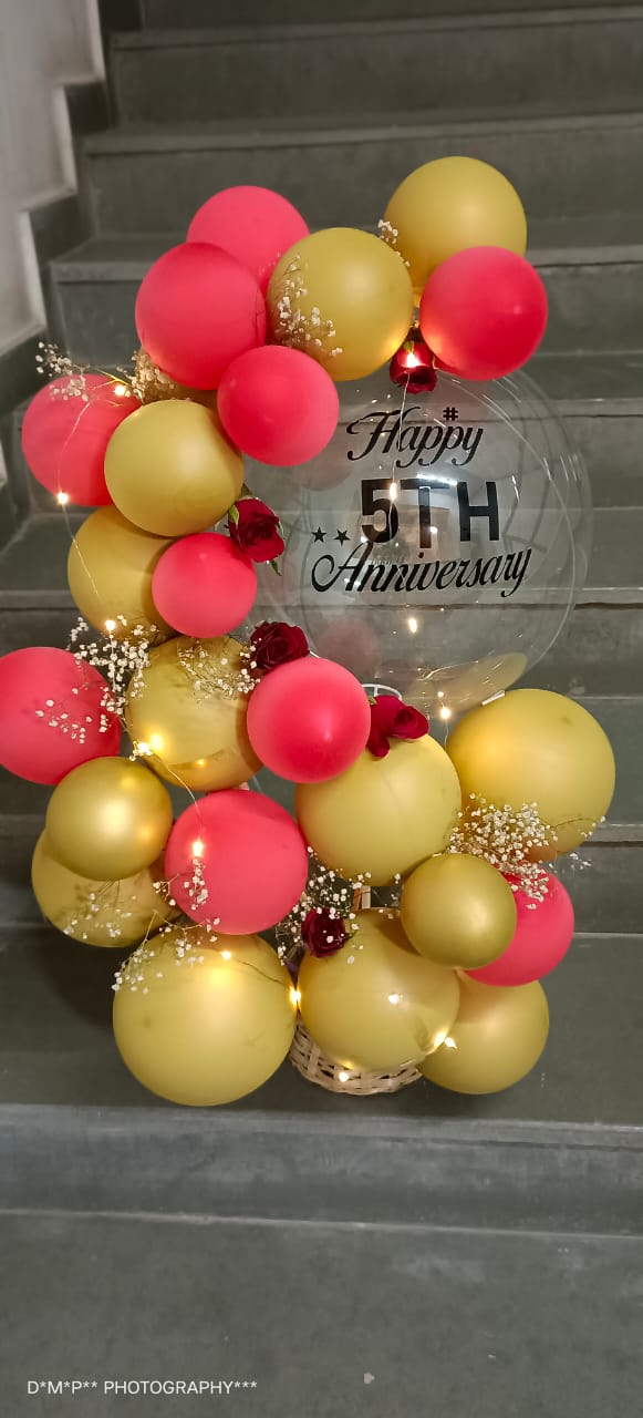 Guggenheim Museum verzoek Meter Air pre filled Balloon Bouquet order balloons online same day delivery -  Indiaflorist247