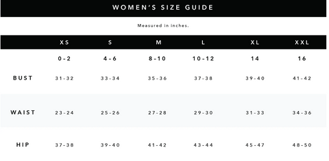 Linc Active Size Chart 2