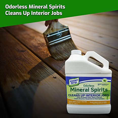 Klean Strip Odorless Mineral Spirits 1 Gallon - Commercial Industrial  Automotive Degreaser Wood Restoration Wipes Price Tag Residue Parts Organic