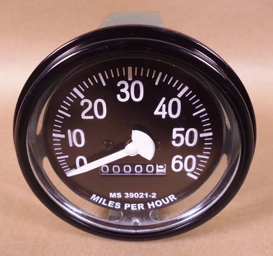 Humvee M998 M35 M939 Speedometer 0-60MPH MS39021-2 Black , 6680-00-933-3599