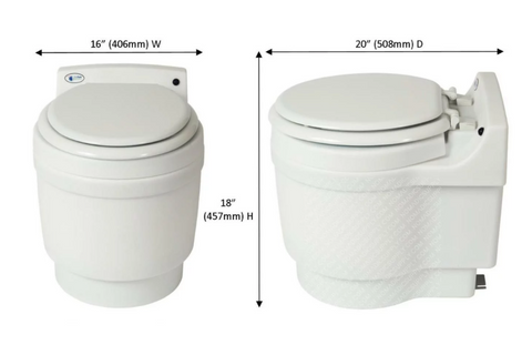 Laveo Dry Flush Toilet for Off Grid Use