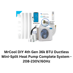 MrCool DIY 4th Gen 36k BTU Ductless Mini-Split Heat Pump Complete System - 208-230V/60Hz