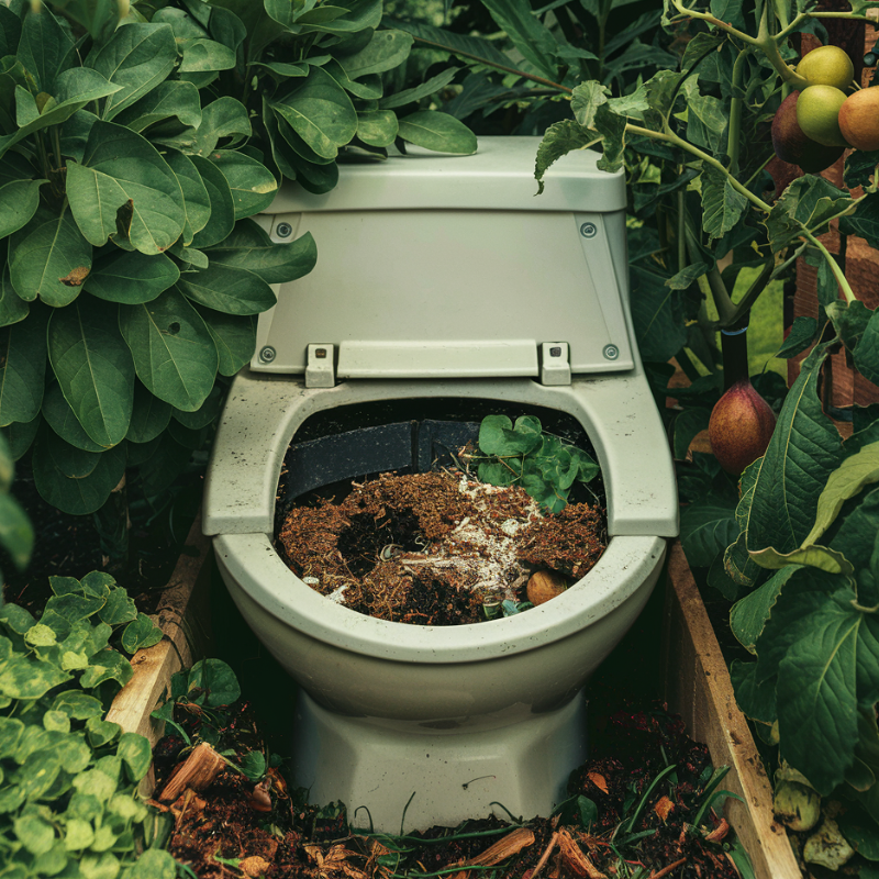 Smelly Composting Toilet Outside