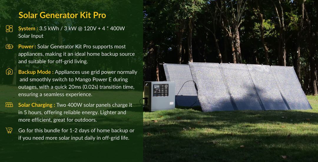 Solar Generator Kit Pro Overview