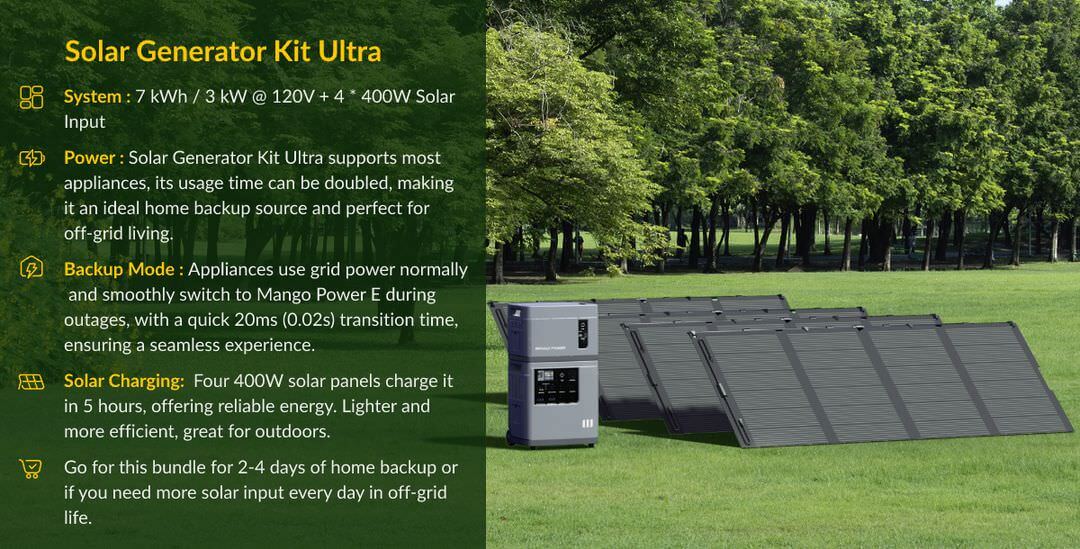 Solar Generator Kit Ultra Overview