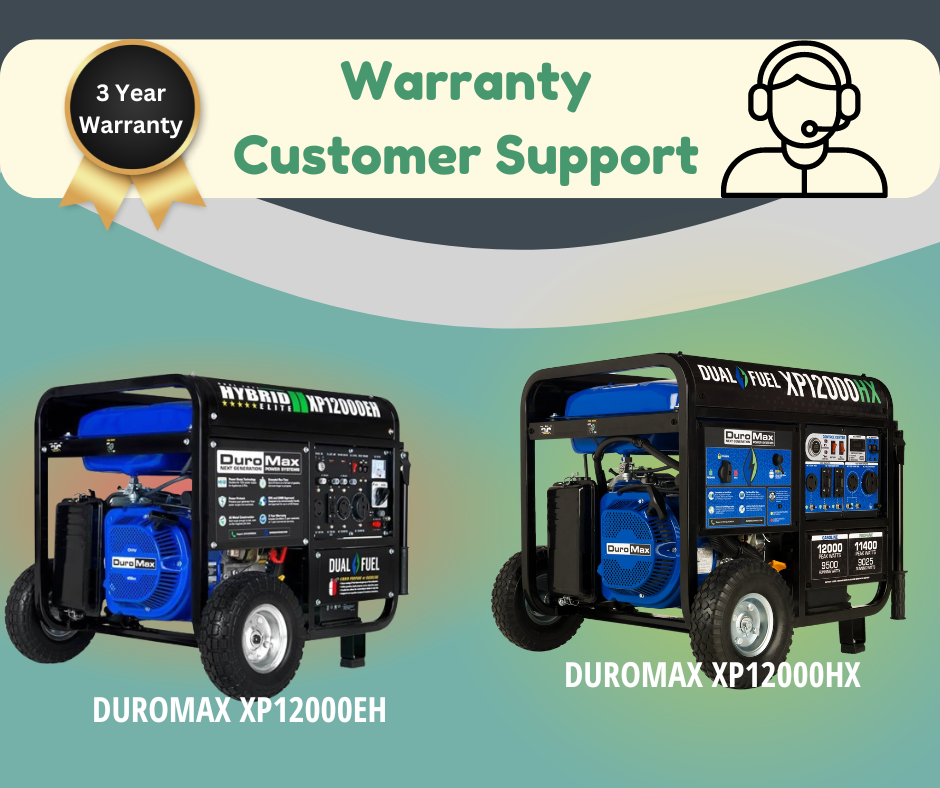 DuroMax XP12000EH VS XP12000HX: Which Portable Generator Should You Get Warranty Customer Support