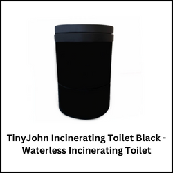 TinyJohn Incinerating Toilet BLACK - Waterless Incinerating Toilet