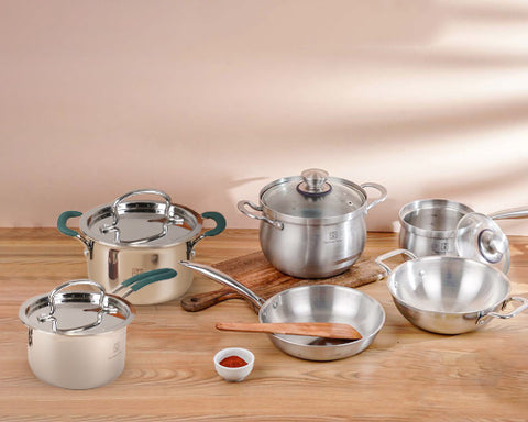 Tri-ply Stainless steel cookware