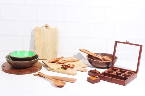 wooden cooking set online