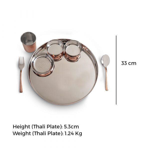 Copper Dinner (Thali) Set - The Indus Valley