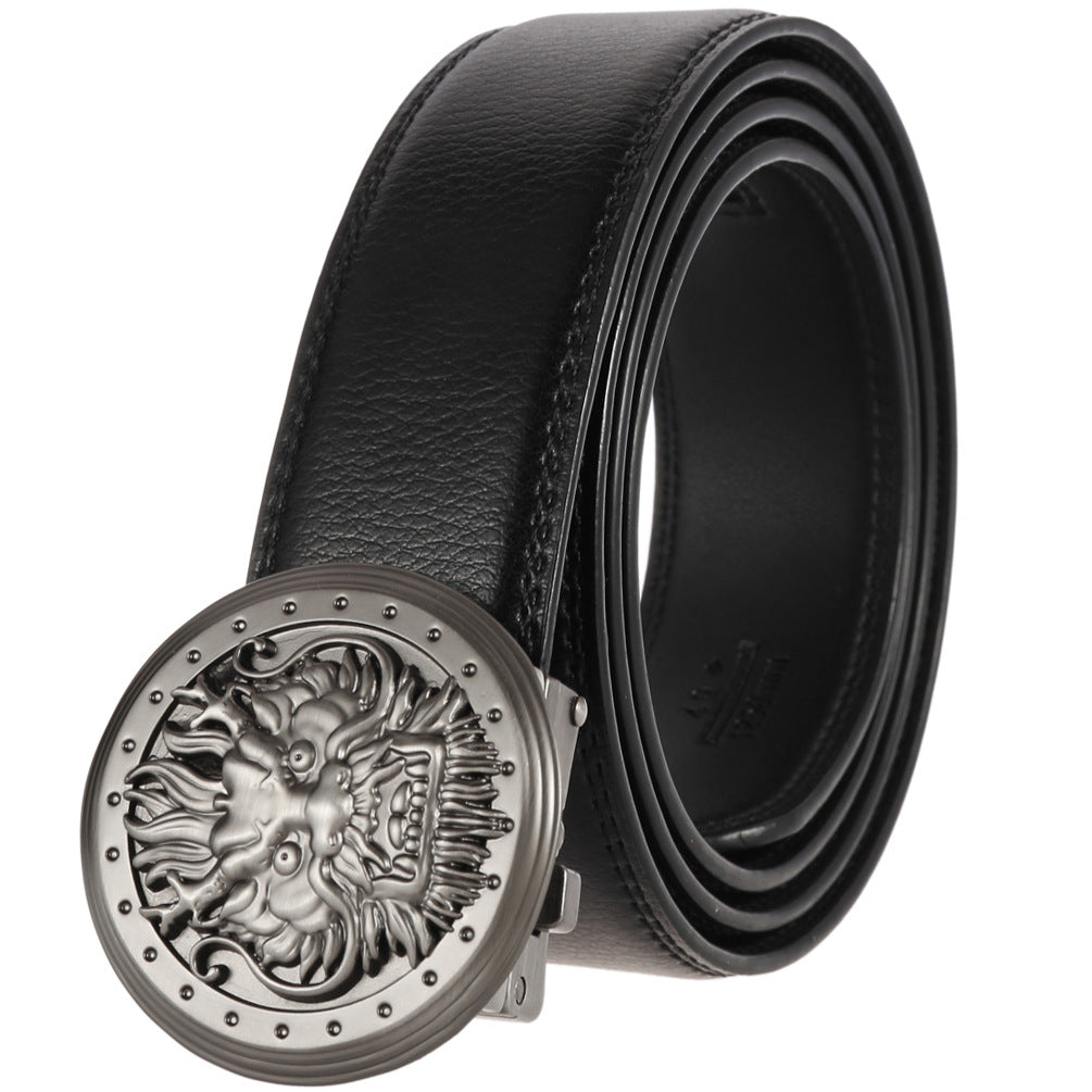 Alloy Letter Buckle Leather Belt – Taraiga