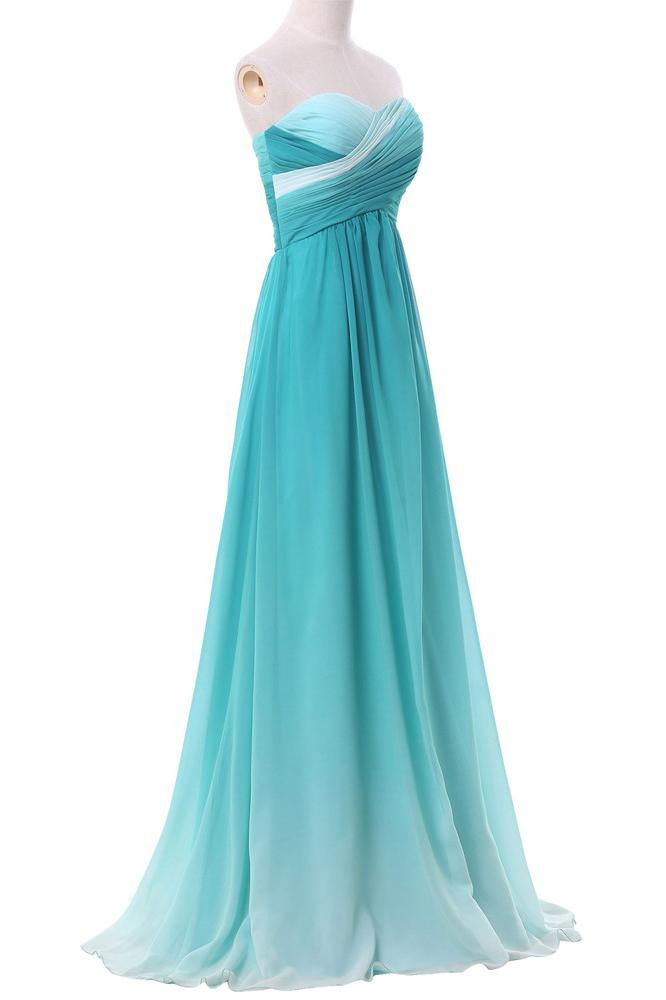 Chiffon Sweetheart Ombre Long Prom Dresses Formal Party Gown DTP966 ...