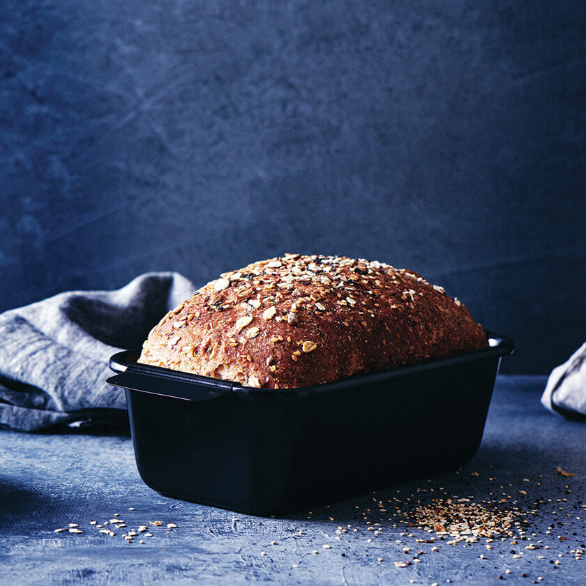 Rustic Wholegrain Loaf baked in Sunday Bake Loaf Pan with Insert