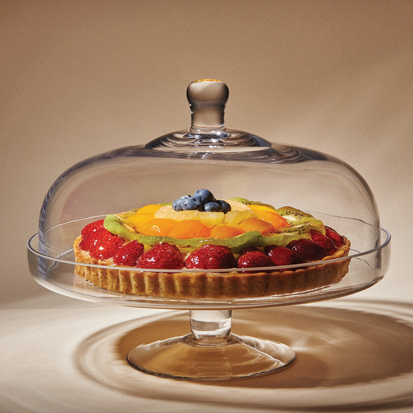 Tart served in Salut Glass Cake Dome