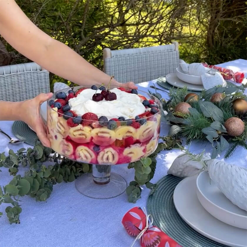 Trifle served in Salut Trifle Bowl