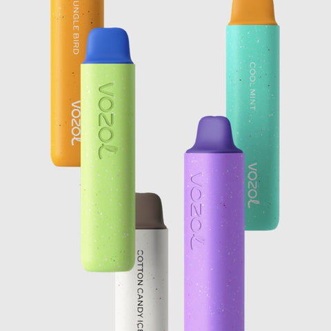 five colours of vozol star disposable vapes