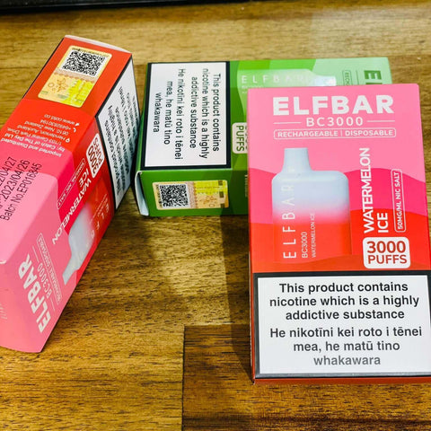 Three boxes of Elfbar BC3000