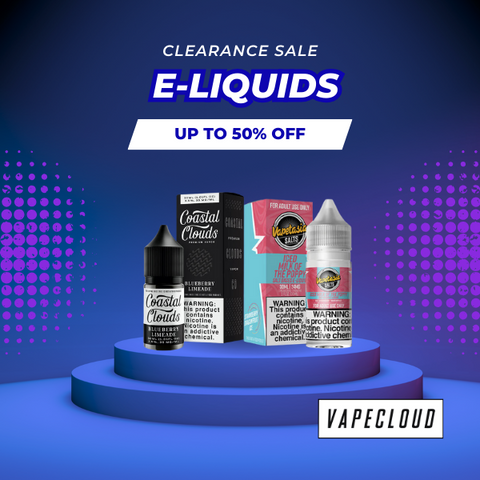 two bottles of e-liquids on clearance sale