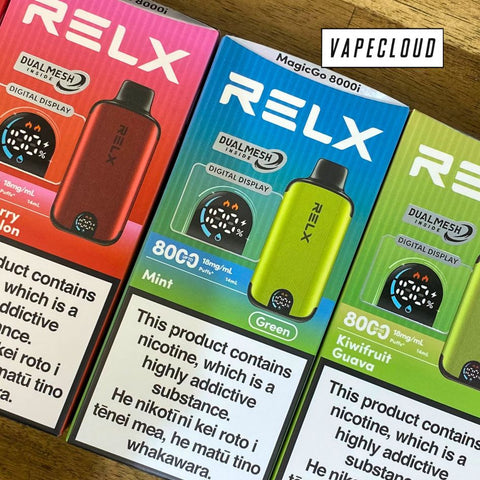 three boxes of RELX magicgo 8000i disposable vape